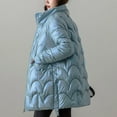 thumbnail image 4 of Vedolay Parka Jackets Coat for Women Winter Coats Single Long Coat Blue,L, 4 of 4