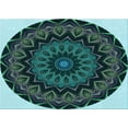 thumbnail image 1 of Ahgly Company Machine Washable Indoor Rectangle Transitional Deep Teal Green Area Rugs, 4' x 6', 1 of 7