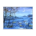thumbnail image 3 of Designart Art Mural Cadre Flottant Village d'Hiver à Noël Cabane & Lodge, 3 of 4