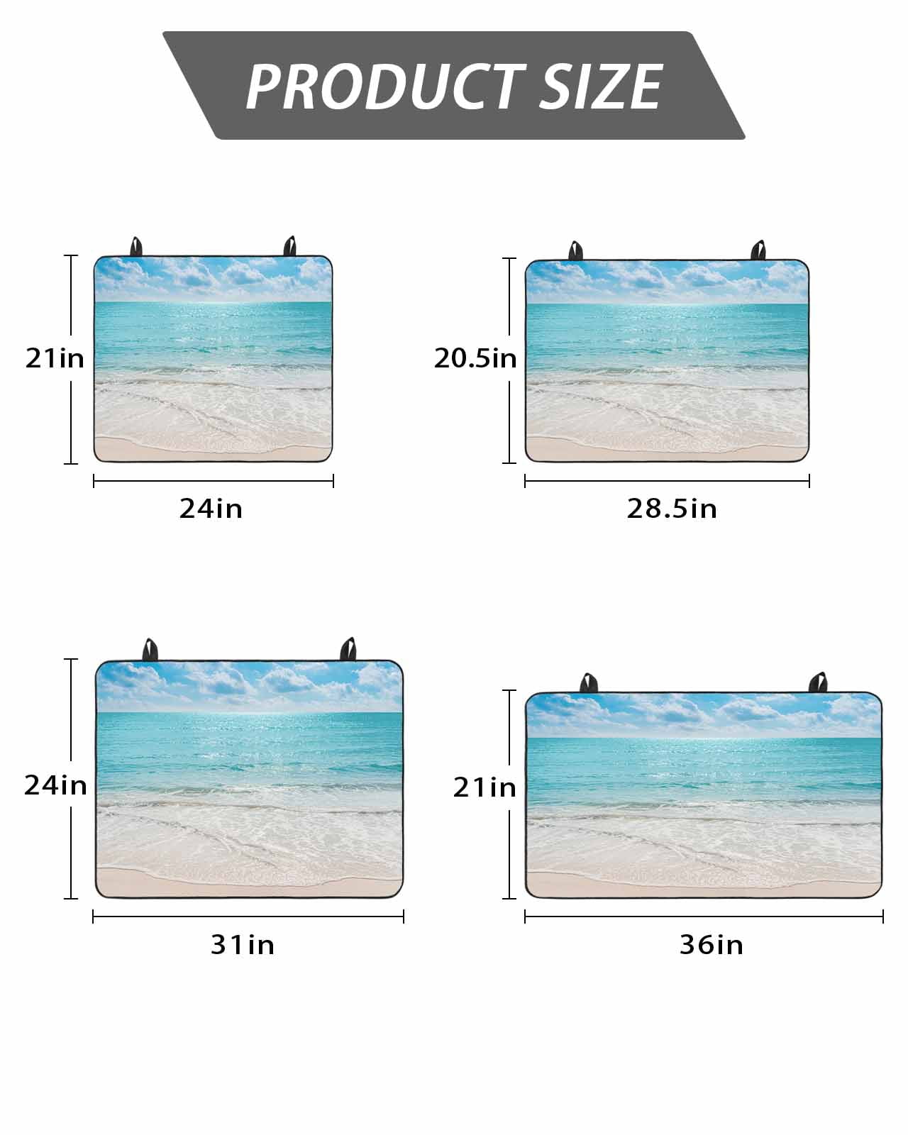 Stove Top Covers for Electric Stove, Summer Beach Glass Stovetop Cover Protector, Blue Coastal Ocean Seaside Nautical Induction Cooktop Protector Oven Mat for Kitchen Countertop 24"x21"