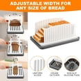 thumbnail image 3 of Trancheuse à Pain Maison Améliorée avec Rails Réglables à Gauche et à Droite, Guide de Découpe Pliable et Compact avec Plateau à Miettes + Trancheuse à Pain + Sac à Pain pour Bagels, Gâteaux et Pain Maison, 3 of 7