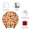 thumbnail image 4 of Picia Autumn Leaves 2 Pattern Bone China Decorative Plate – Wall Decor with Stand and Adhesive, Elegant Ornament for Living Room, Office, or Entryway-6in, 4 of 6