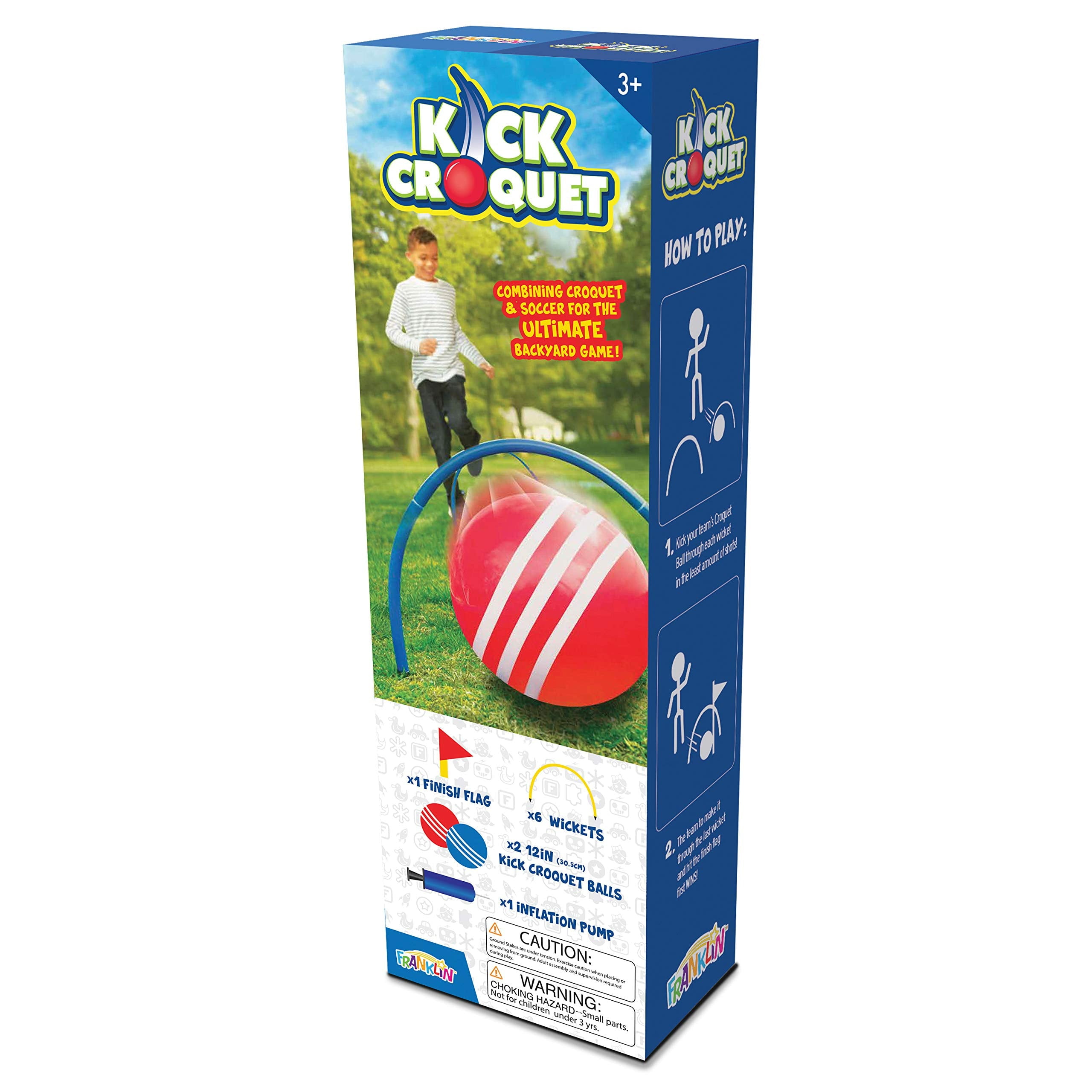 Kick Croquet Game Set Franklin Sports Perfect Combines Soccer and Croquet Great for Outdoor Play, 18.50"