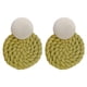 thumbnail image 1 of Pendientes de arcilla polimérica, pendientes redondos de gran sentido, pendientes colgantes ligeros bohemios con personalidad tejida a mano, 1 of 5