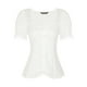 thumbnail image 1 of Camisa victoriana para mujer con cuello en forma de corazón y manga corta con cordones y blusa gótica Blanco XL, 1 of 5