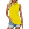 thumbnail image 2 of Sleeveless Polo Shirts for Women Summer Casual Collared Basic Plain Tank Tops Dressy Casual T Shirt Blouse, 2 of 6