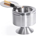 thumbnail image 1 of Ceniceros Cenicero de Mesa Moderno con Base Antideslizante, con Tapa Giratoria, Soporte para Cenizas para Puerta Interior y Exterior para Fumadores, Bandeja para Fumar de Escritorio, hogar, Coche, Ex, 1 of 5