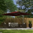 thumbnail image 2 of Outsunny Parasol Déporté 10 Pieds x 13 Pieds avec Sangles Coupe-Vent, Rouge, 2 of 10
