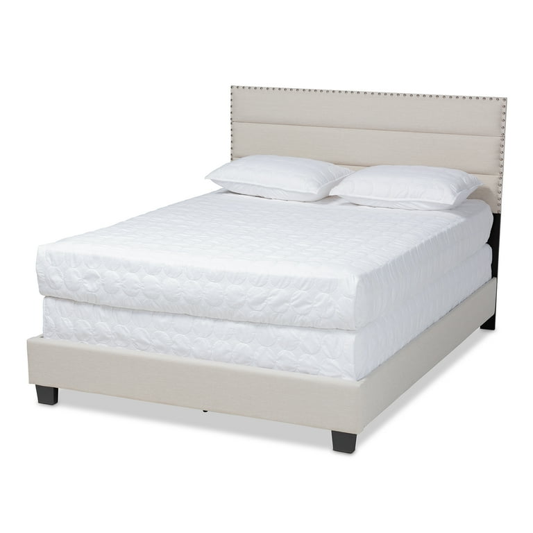 Baxton Studio Ansa Modern and Contemporary Beige Fabric Upholstered King Size Bed Baxton Studio Ansa Modern and Contemporary Beige Fabric Upholstered King Size Bed