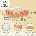 Walmart 48Pack Reusable Plastic Egg Cartons, Includes Date Labels, For