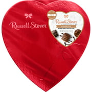 Russell Stover Valentine's Day Red Foil Heart Assorted Milk & Dark Chocolate Gift Box, 4.03 oz. (7 Pieces)