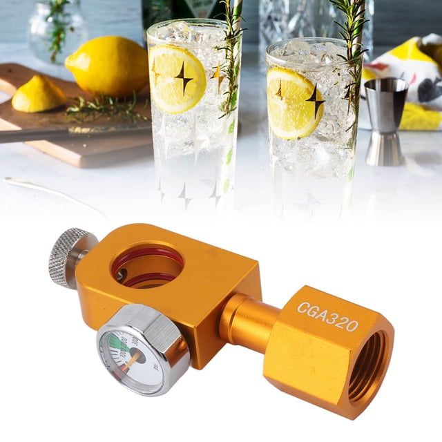 Soda Carbonator Refill Adapter, CO2 Refilling Adapter Precise CGA320 Stainless Steel Aluminum Alloy for Soda Maker