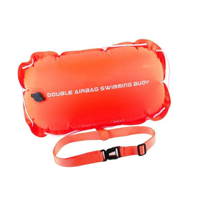 Boya de natación de agua con cinturón versátil versátil a impermeabilización de la flotación de flotación inflable de natación inflable para acampar naranja