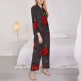 thumbnail image 4 of Bingfone Womens Pajama Sets Red Ladybugs Print,Long Sleeve Loungewear Pajamas Set-Medium, 4 of 9