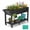Black, variant on AwayHome 47.2"L x 17.3"W x 27.7"H 2-Tier Black Outdoor Elevated Raised Garden Bed with Wheels&Handle