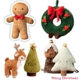 thumbnail image 2 of Muñeco de peluche de dibujos animados de hombre de jengibre de navidad para niños, muñeco de juguete de navidad de imitación, decoración de árbol de navidad, regalo de año nuevo, gran oferta, 2 of 4