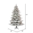 thumbnail image 3 of Vickerman 6.5' x 54" Flocked Kiana Christmas Tree, Low Voltage LED Warm White Lights., 3 of 5