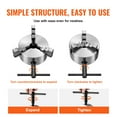 thumbnail image 5 of VEVOR 5'' 3-Jaw Lathe Chuck Self-Centering Lathe Chuck for Grinding Drilling, 5 of 9