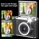 thumbnail image 4 of Cámara de selfies con pantalla giratoria de 2.4 pulgadas, enfoque automático, alta definición 1080P, cámara de belleza para selfies, cámara digital de estudiantes con pantalla giratoria - negro, 4 of 6