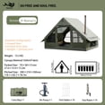 thumbnail image 2 of PAKICETUS Blow Up Inflatable Tent with Stove Jack, Large Waterproof Air Tent for Camping, 2 of 7