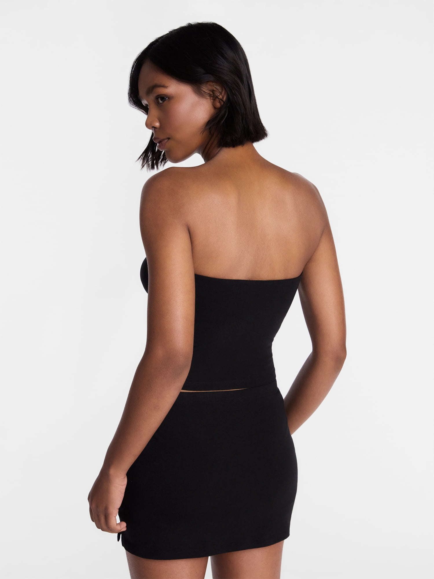 No Boundaries Sleepwear Tube Top and Skort Set from our Cloud Core Collection, 2 Piece, Women’s and Women’s Plus XXS-3X