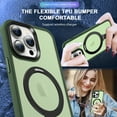 thumbnail image 2 of iPhone 12 Pro / iPhone 12 6.1" Rugged Case Magnetic, Compatible with Magsafe & Accessories Invisible Stand Heavy Duty Protective Shockproof Anti-Scratch Bumper Phone Case, Darkgreen, 2 of 6