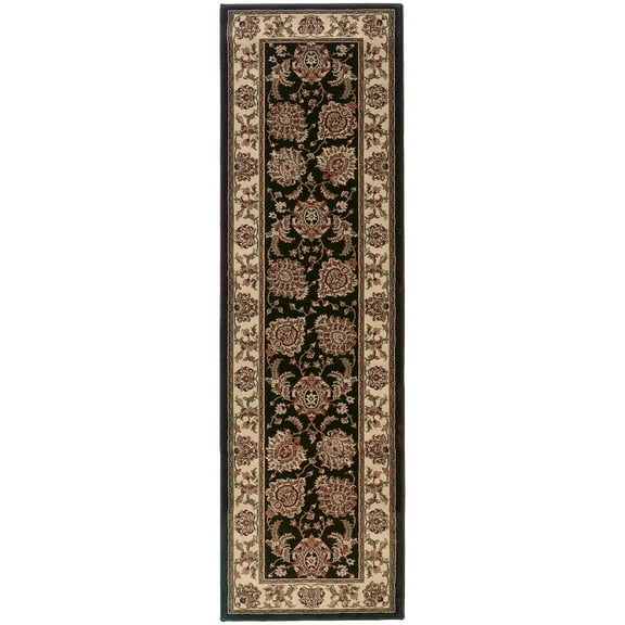 Oriental Weavers Ariana Area Rug - 117D3 - 2'3" x 7'9" - in Brown/ Ivory - Vintage Inspired, Stain Resistant, Family and Pet Friendly , Entryway, Hallway Runner Rug