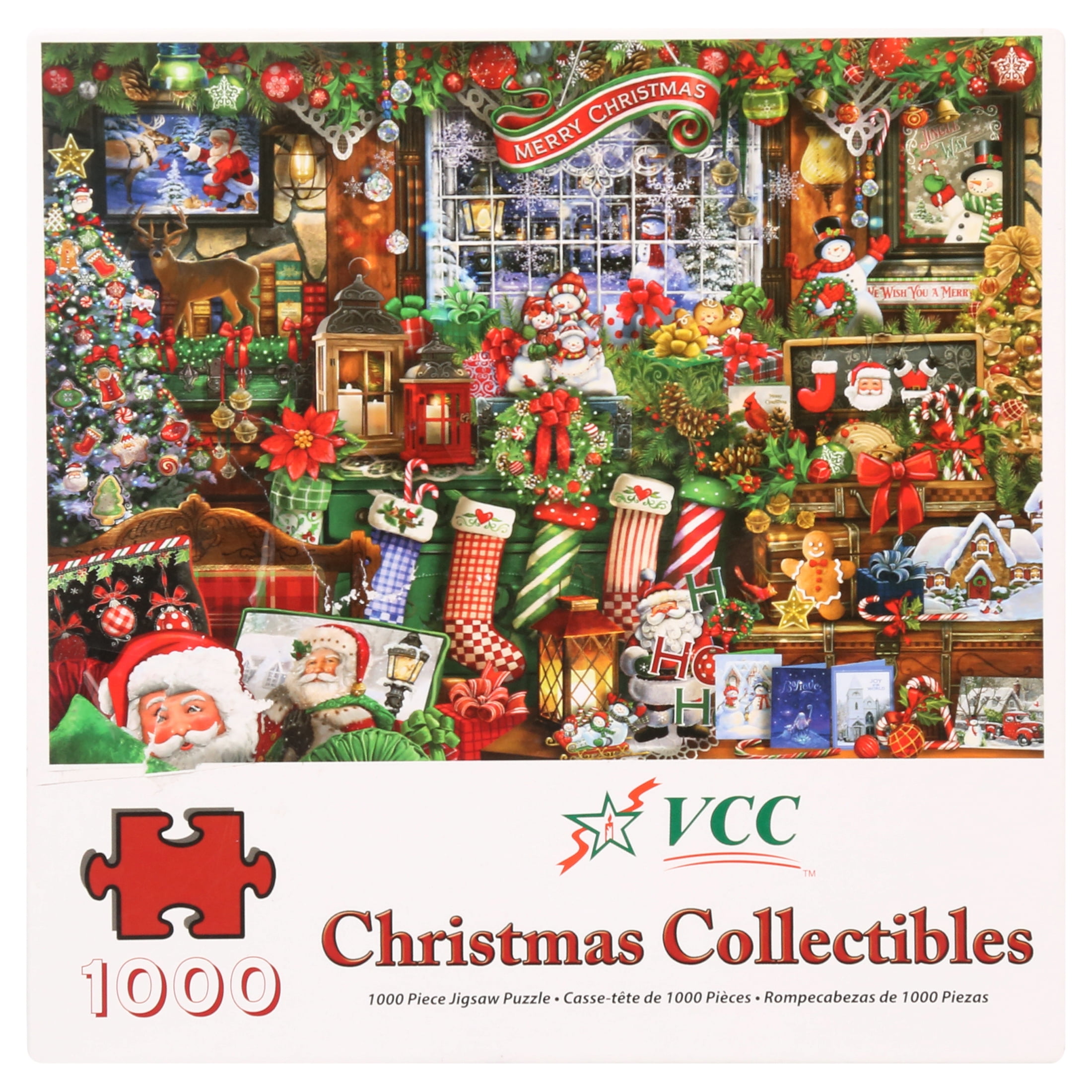 Vermont Christmas Company Weihnachtskatzen Puzzle 1000 Teile – Kunstwerk Von Randal Spangler, 66 X 48 Cm