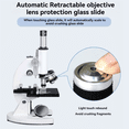 thumbnail image 1 of Monocular Optical Microscope Elementary School Children Science Experimental Biology Teaching Christmas Birthday Gift, 1 of 5