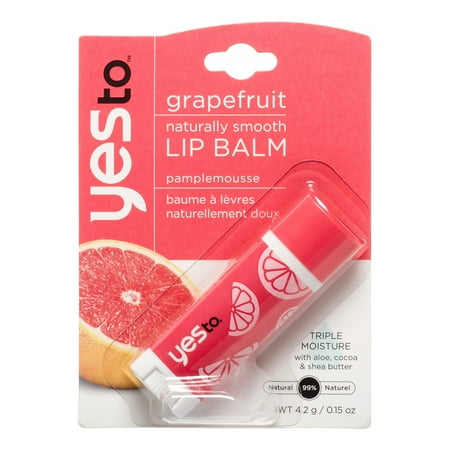 Yes To Lip Naturally Smooth Lip Balm Grapefruit 0.15 Oz