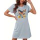 thumbnail image 5 of Camisón corto de talla grande para mujer, camisón de manga corta con estampado de pecho a la moda, camisón para mujer, 5 of 5
