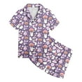 thumbnail image 4 of WEAIXIMIUNG Ensemble 2 Pcs Pyjamas pour Enfants Imprimé Graphique Chemise à Manches Courtes à Boutons et Shorts Ensemble de Pyjama 2-3 Ans, 4 of 5