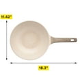thumbnail image 4 of Tasty Cast Aluminum Wok Stir Frying Pan with Smart Heat Base, Red, 11", 4 of 10