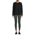 thumbnail image 2 of Time and Tru by Time and Tru Women's Crewneck Hi-low Hem Dropped Shoulder sleeves, Sweatshirt, 2 of 2
