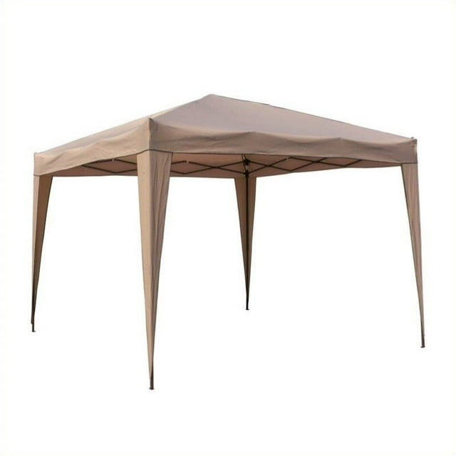 International Caravan Hamilton Steel Folding Outdoor Gazebo-Lime Green