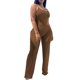 thumbnail image 1 of Gibobby pantalones de yoga Mono sin mangas con tirantes de para mujer(Café， XXL), 1 of 5
