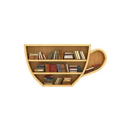 

Veki Book Lovers Heart Shaped Bookshelf Pendant Acrylic Ornament Glass Bead Garland