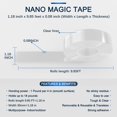 thumbnail image 2 of Double-Sided Tape Heavy Duty 9.84 FT x 1.18 in – Clear Removable Mounting Tape for Walls, Carpet, Rugs, Posters – Reusable, No-Residue, Indoor/Outdoor Nano Gel Grip, 2 of 7