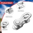thumbnail image 4 of Uxcell 2pcs Bicycle Missing Link 10 Speed Reusable Steel Bike Chain Link Silver, 4 of 7