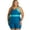 Peacock/Sea Foam, variant on Sporti Plus Size Colorblock Unitard One Piece Swimsuit, High Cut, Removable Cup (Women's Plus)