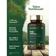 Kelp Supplement Capsules | 1000mg | 180 Count for Men and Women | by Tahoe Nutritionals