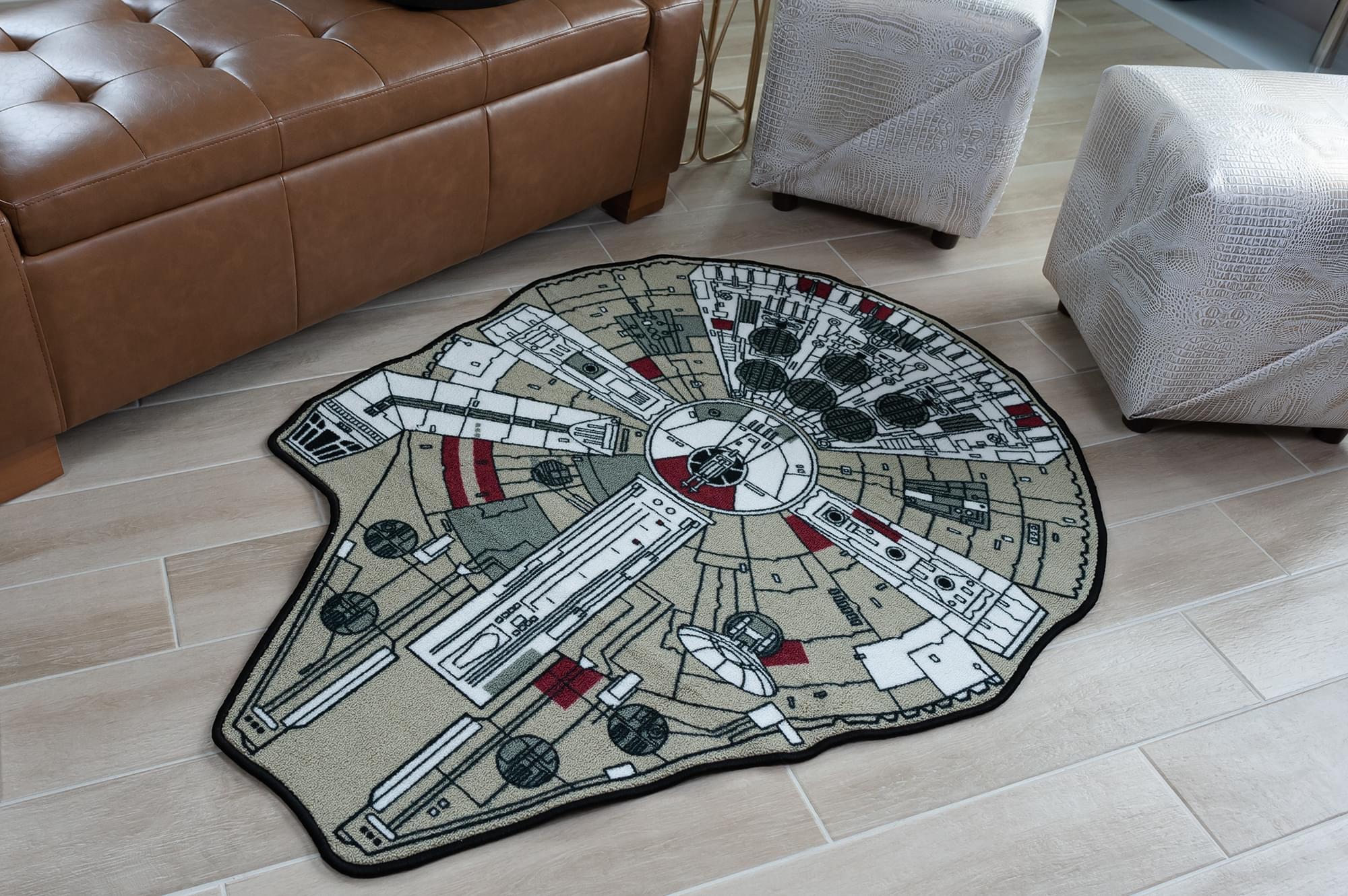 Millenium Falcon Star War Battle Zone Area Rug Carpet Living Room