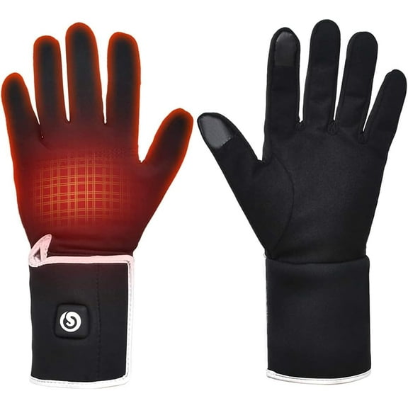 SNOW DEER Heated Glove Liners Men Women,Rechargeable Battery Heated Motorcycle Ski Snow Warmer Gloves