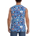 thumbnail image 4 of Balery Colorful Sailing Ship Camisetas sin mangas para hombre, absorbe la humedad y protege contra el mal olor.-Large, 4 of 7