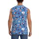thumbnail image 4 of Fotbe Colorful Sailing Ship Men's Camiseta sin Mangas Estampada para Hombres, Playera Casual para Gimnasio, Entrenamiento, Playa-XX-Large, 4 of 7