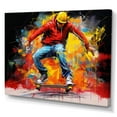 thumbnail image 2 of Designart "Canvas of the Street on a Skateboard II" Sports Canvas Wall Art, 2 of 5
