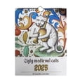 thumbnail image 1 of Calendario de pared en espiral 2025 Calendario de pared Novedad Adorno portátil ligero Gato extraño, 1 of 9