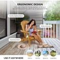 thumbnail image 6 of VINGLI Fir Wood Adirondack Chairs, Teak Color, 6 of 7