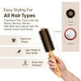 thumbnail image 5 of TADA Beauty Round Bamboo Hair Brush with Soft Bristles for Blow Drying and Styling, 5 of 7