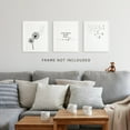 thumbnail image 4 of Dandelion Plant Posters for Bedroom, 11x14 Canvas Prints Unframed Set of 3, Black and White Wall Art for Living Room Decor, 4 of 7